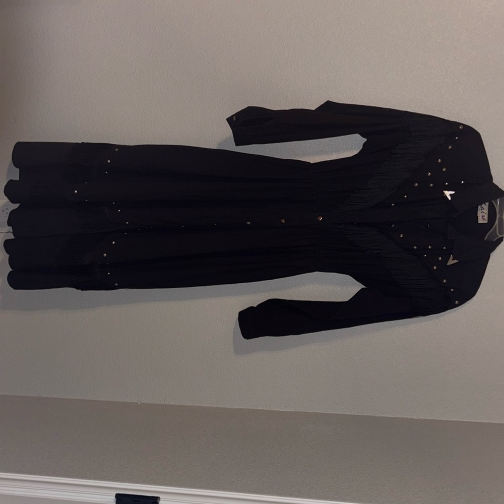 Western dress black button down